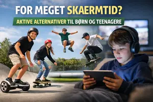 Teenagere og større børn, der er aktive udendørs som alternativ til skærmtid
